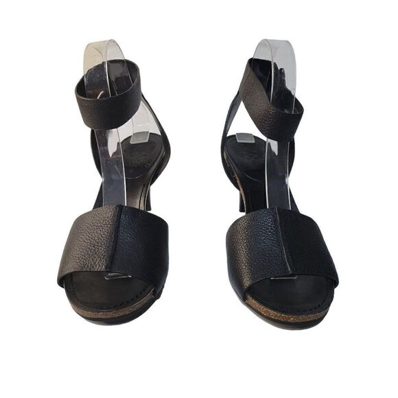 Vince Camuto Black Leather Odela Sandals (Size 8M/38.5) - Picture 2 of 9